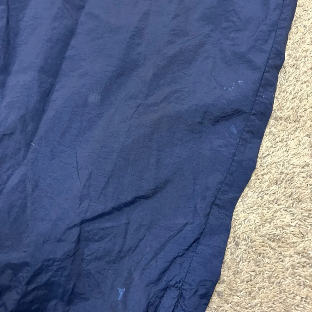 Vintage Nike Track Pants Mens Large Nylon Baggy Navy Blue 32